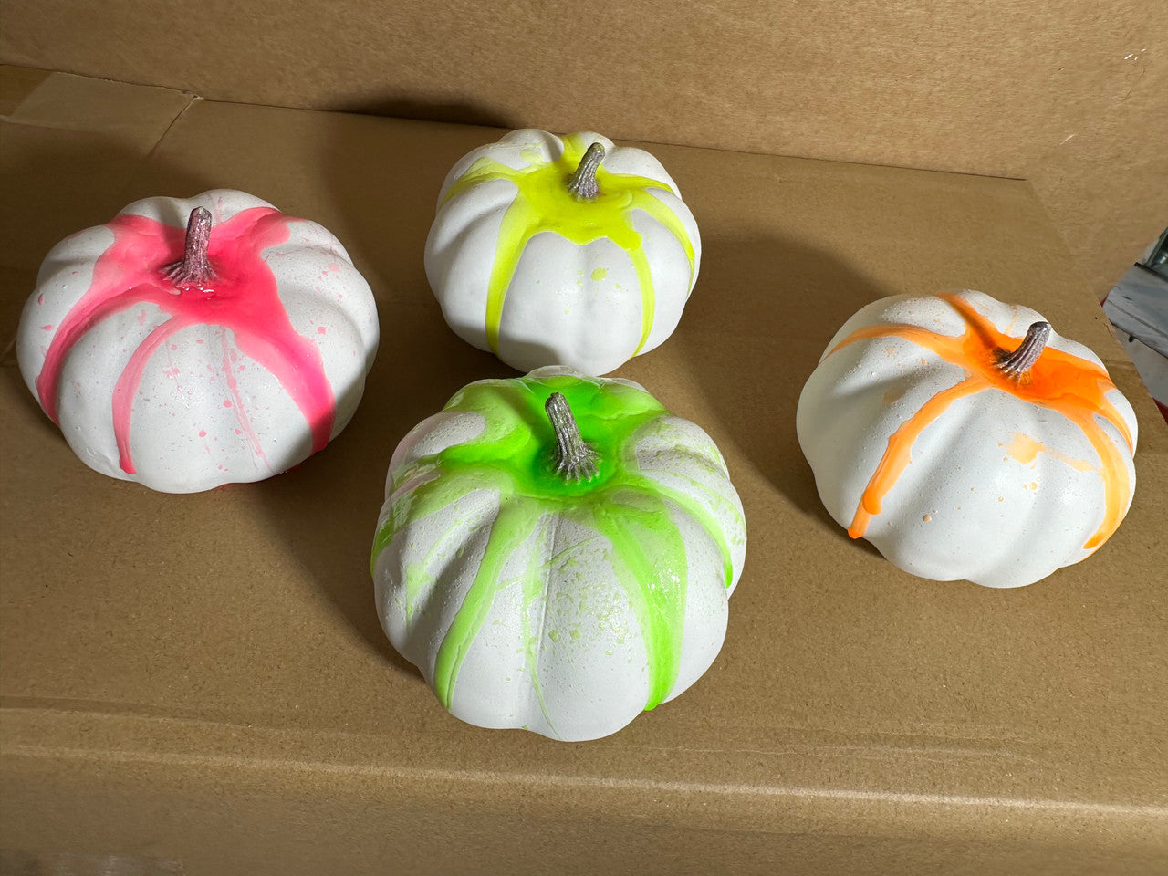 Left - UV Pink, Top - UV Yellow, Bottom - UV Green, Right - UV Orange